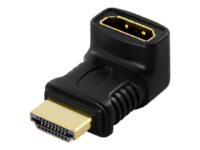 DELTACO HDMI-14B - HDMI-adapter - HDMI hann til HDMI hunn - vinkelkontakt