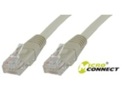 MicroConnect Value Pack - Koblingskabel - RJ-45 (hann) til RJ-45 (hann) - 5 m - UTP - CAT 6 - med støvel, flertrådet - grå (en pakke 10)