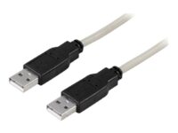 Deltaco USB2-6 - USB-kabel - USB (hann) til USB (hann) - 50 cm - grå, svart