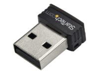 StarTech.com USB 150Mbps Mini Wireless N Network Adapter - 802.11n/g 1T1R (USB150WN1X1) - Nettverksadapter - USB 2.0 - 802.11b/g/n - svart - for P/N: R150WN1X1T