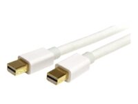 StarTech.com 2m 6ft White Mini DisplayPort 1.2 Cable M/M - Mini DisplayPort 4k w/ HBR2 support - Mini DP to Mini DP Cable 2 meter, 6 feet (MDPMM2MW) - DisplayPort-kabel - Mini DisplayPort (hann) til Mini DisplayPort (hann) - 2 m - hvit - for P/N: CDP2MDP, CDP2MDPEC, CDP2MDPFC, CDPVDHDMDP2G, CDPVDHDMDPRG, CDPVDHDMDPSG, CDPVDHMDPDP