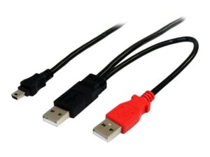 StarTech.com 6 ft USB Y Cable for External Hard Drive 