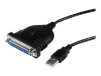 StarTech.com 6 ft / 2m USB to DB25 Parallel Printer Adapter Cable - 2 Meter USB to IEEE-1284 Printer Cable - USB A to DB25 M/F (ICUSB1284D25) - Parallelladapter - USB 2.0 - IEEE 1284