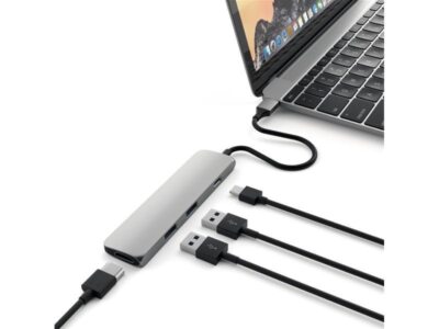 Satechi Slim Aluminum Multi-Port Adapter - Dokkingstasjon - USB-C