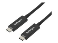 StarTech.com Active 40Gbps Thunderbolt 3 Cable - 3.3ft/1m - Black - 5k 60Hz/4k 60Hz - Certified TB3 Charger Cord w/ 100W Power Delivery (TBLT3MM1MA) - Thunderbolt-kabel - USB-C (hann) til USB-C (hann) - Thunderbolt 3 / USB / DisplayPort - 1 m - 4K-støtte - svart - for P/N: CDP2HDUACP, CDP2HDUACPW, TB33A1C, TB3DK2DPM2, TB3DOCK2DPPD, TB3DOCK2DPPU, TBDOCKHDPBC