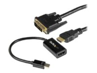 StarTech.com 2-Piece Kit - Active mDP to HDMI Adapter and HDMI to DVI Cable - Videokonverter - DisplayPort - DVI, HDMI