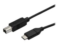 StarTech.com USB C to USB B Printer Cable - 1.6 ft / 0.5m - USB C Printer Cable - USB C to USB B Cable - USB Type C to Type B (USB2CB50CM) - USB-kabel - USB-C (hann) til USB-type B (hann) - Thunderbolt 3 / USB 2.0 - 50 cm - svart