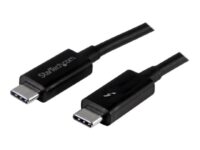 StarTech.com 20Gbps Thunderbolt 3 Cable - 3.3ft/1m - Black - 4k 60Hz - Certified TB3 USB-C to USB-C Charger Cord w/ 100W Power Delivery (TBLT3MM1M) - Thunderbolt-kabel - USB-C (hann) til USB-C (hann) - Thunderbolt 3 / USB / DisplayPort - 1 m - svart - for P/N: CDP2HDUACP, CDP2HDUACPW, PEXUSB321C