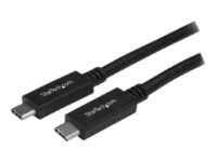StarTech.com USB C to UCB C Cable - 3 ft / 1m - M/M - USB 3.0 (5Gbps) - USB C Charging Cable - USB Type C Cable - USB-C to USB-C Cable (USB315CC1M) - USB-kabel - USB-C (hann) rett til USB-C (hann) rett - USB 3.1 Gen 2 / Thunderbolt 3 / DisplayPort 1.2 - 1 m - 4K-støtte - svart - for P/N: KITBXDOCKPNA, SV211HDUC, SV221HUC4K