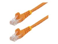 StarTech.com 0.5m Orange Cat5e / Cat 5 Snagless Ethernet Patch Cable 0.5 m - Koblingskabel - RJ-45 (hann) til RJ-45 (hann) - 50 cm - UTP - CAT 5e - uten hindringer, flertrådet - oransje