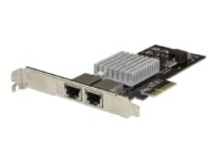 StarTech.com 2 Port 10G PCIe Network Card - 10GBase-T / NBASE-T - RJ45 Port - Intel X550 Chipset - Ethernet Card - Network Adapter - Server NIC Card (ST10GPEXNDPI) - Nettverksadapter - PCIe 3.0 x4 lav profil - 10Gb Ethernet x 2 - svart
