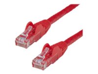 StarTech.com 75ft CAT6 Ethernet Cable, 10 Gigabit Snagless RJ45 650MHz 100W PoE Patch Cord, CAT 6 10GbE UTP Network Cable w/Strain Relief, Red, Fluke Tested/Wiring is UL Certified/TIA - Category 6 - 24AWG (N6PATCH75RD) - Koblingskabel - RJ-45 (hann) til RJ-45 (hann) - 22.9 m - UTP - CAT 6 - uten hindringer - rød