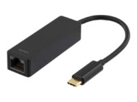 DELTACO USBC-GIGA - Nettverksadapter - USB 3.1 - Gigabit Ethernet - svart