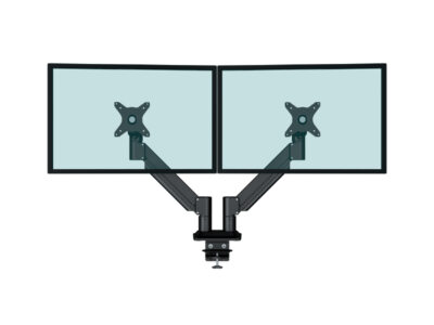 TWIN MONITOR ARM MED GASSLIFT LCD, BLACK