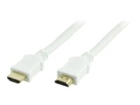 DELTACO HDMI-1030A-K - HDMI med Ethernet-kabel - HDMI hann til HDMI hann - 3 m - hvit