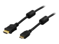 DELTACO - HDMI med Ethernet-kabel - HDMI hann til mini-HDMI hann - 5 m - svart