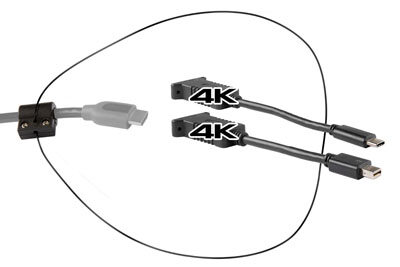 Adapterring med HDMI til Mini DisplayPort 4K og USB-C