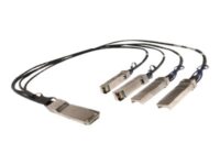 Dell 40GbE QSFP+ to 4 x 10GbE SFP+ Passive Copper Breakout Cable - Nettverkskabel - SFP+ til QSFP+ - 2 m - for Force10 Z9000, Z9500; Networking S6010-ON