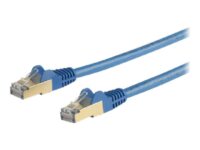 StarTech.com 5m CAT6A Ethernet Cable, 10 Gigabit Shielded Snagless RJ45 100W PoE Patch Cord, CAT 6A 10GbE STP Network Cable w/Strain Relief, Blue, Fluke Tested/UL Certified Wiring/TIA - Category 6A - 26AWG (6ASPAT5MBL) - Koblingskabel - RJ-45 (hann) til RJ-45 (hann) - 5 m - STP - CAT 6a - formstøpt, uten hindringer - blå