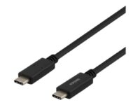 DELTACO USBC-1501 - USB-kabel - USB-C (hann) til USB-C (hann) - 1 m - svart