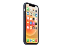 Apple - Baksidedeksel for mobiltelefon - med MagSafe - silikon - mørk marineblå - for iPhone 12, 12 Pro