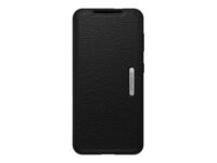 OtterBox Strada Series - Lommebok for mobiltelefon - lær, polykarbonat - skyggesvart - for Samsung Galaxy S21 5G