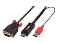 Lindy HDMI to VGA Adapter cable - Videokonverter - HDMI - VGA - svart