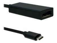 Qoltec - USB / DisplayPort-adapter - USB-C (hann) til DisplayPort (hunn) - USB 3.1 - 23 cm - 4K-støtte - svart
