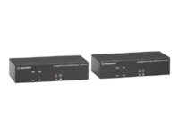 Black Box KVX Series KVM Extender over CATx - 4K, Dual-Head, HDMI/DisplayPort, USB 2.0, Serial, Audio, Local Video - KVM / lyd / seriell / USB-svitsj - USB - opp til 100 m - TAA-samsvar