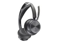 Poly Voyager Focus 2 UC - Hodesett - on-ear - Bluetooth - trådløs, kablet - aktiv støydemping - USB-C via Bluetooth-adapter - Zoom Certified