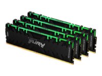 Kingston FURY Renegade RGB - DDR4 - sett - 64 GB: 4 x 16 GB - DIMM 288-pin - 3600 MHz / PC4-28800 - CL16 - 1.35 V - ikke-bufret - ikke-ECC - svart