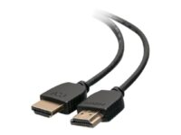 C2G 2ft 4K HDMI Cable - Ultra Flexible Cable with Low Profile Connectors - HDMI-kabel - HDMI hann til HDMI hann - 61 cm - dobbeltisolert - svart