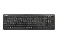 Targus Full-Size Multi-Device - Tastatur - bakteriedrepende middel - trådløs - Bluetooth 5.1 - Storbritannia - svart