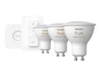 Philips Hue White and Color Ambiance Starter Kit - Trådløst lyssett - LED-lyspære x 3 - GU10 - 4.3 W (ekvivalent 35 W) - klasse G - varm til kjølig hvitt lys - 2000-6500 K