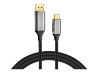 Elivi - Adapterkabel - USB-C (hann) til DisplayPort (hann) - USB 3.2 / DisplayPort 1.2 - 2 m - 4 K 60 Hz (4096 x 2160) støtte - svart