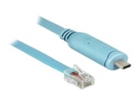 Delock - Seriell kabel - USB-C (hann) til RJ-45 (hann) - 3 m - EIA-232 - blå