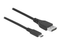 Delock - DisplayPort-kabel - USB-C (hann) til DisplayPort (hann) - USB 3.2 Gen 2 / DisplayPort 1.4 - 1.5 m - 8 K 60 Hz (7680 x 4320) støtte, 4 K 240 Hz (3840 x 2160) støtte - svart