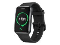 Huawei Watch Fit new - Svart - smartklokke med stropp - silikon - grafittsvart - håndleddstørrelse: 130-210 mm - display 1.64" - 4 GB - Bluetooth - 21 g