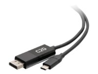 C2G 3ft (0.9m) USB-C to DisplayPort Adapter Cable - 4K 60Hz - Adapterkabel - USB-C (hann) til DisplayPort (hann) - USB 3.1 / Thunderbolt 3 / DisplayPort - 90 cm - 4K-støtte - svart