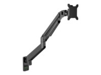 Multibrackets M VESA Gas Lift Arm Wall Single - Monteringssett (leddarm, veggmontering) - for LCD-skjerm - aluminium - svart - skjermstørrelse: 15"-32"