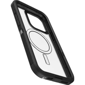 OtterBox Defender Series XT - Baksidedeksel for mobiltelefon - robust - MagSafe-samsvar - polykarbonat, syntetisk gummi - mørk side (klar / svart) - for Apple iPhone 15 Pro Max