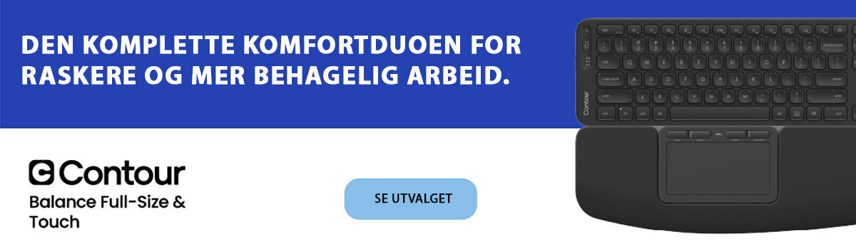 Contour er markedsledende innen forskning, utvikling og design av ergonomiske datamus som RollerMouse, Unimouse og datatilbehør med 25 års erfaring.