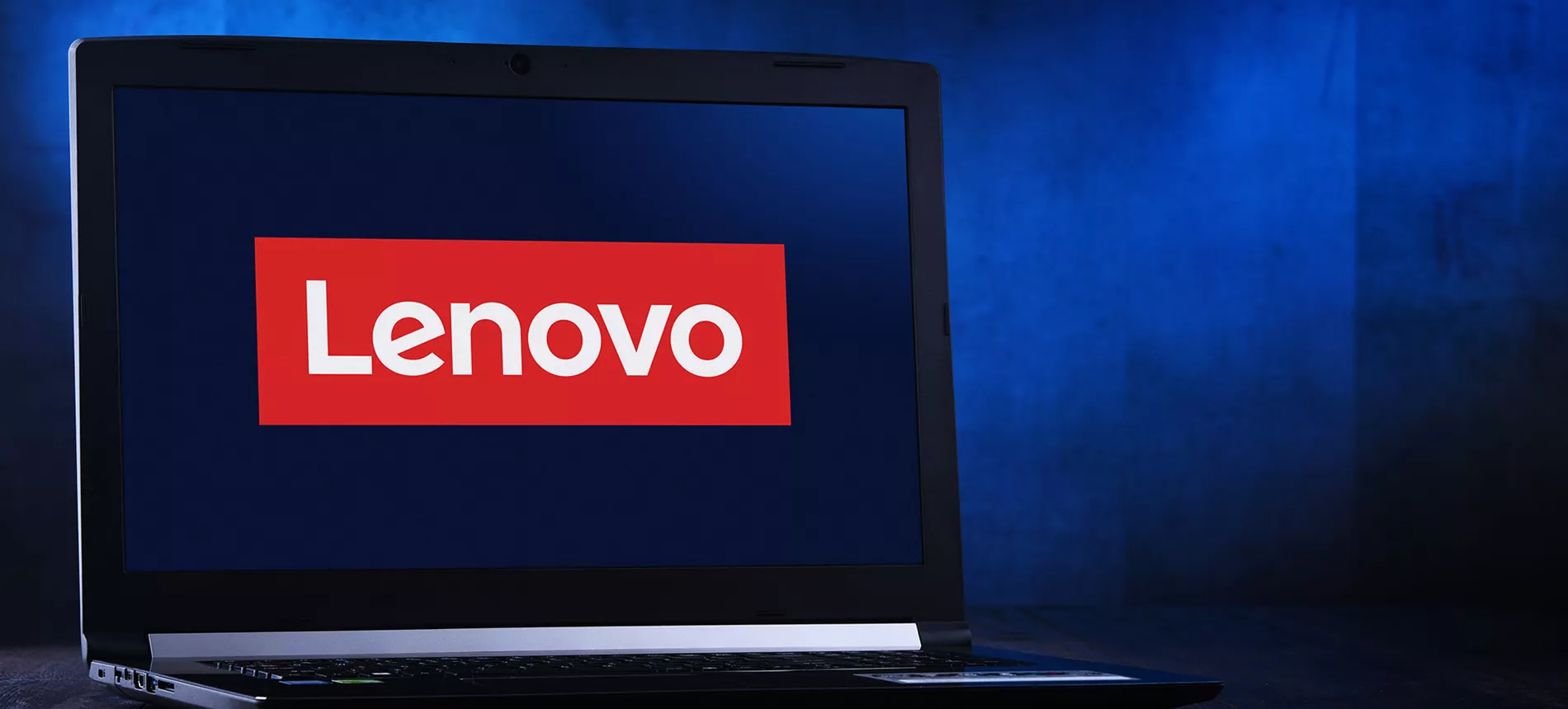 Lenovo logo på PC skjerm