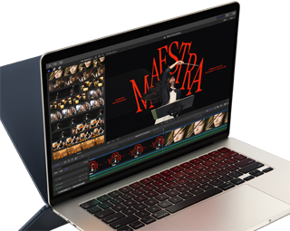 MacBook Air viser videoredigering, som fremhever ytelsen til M4-chipen